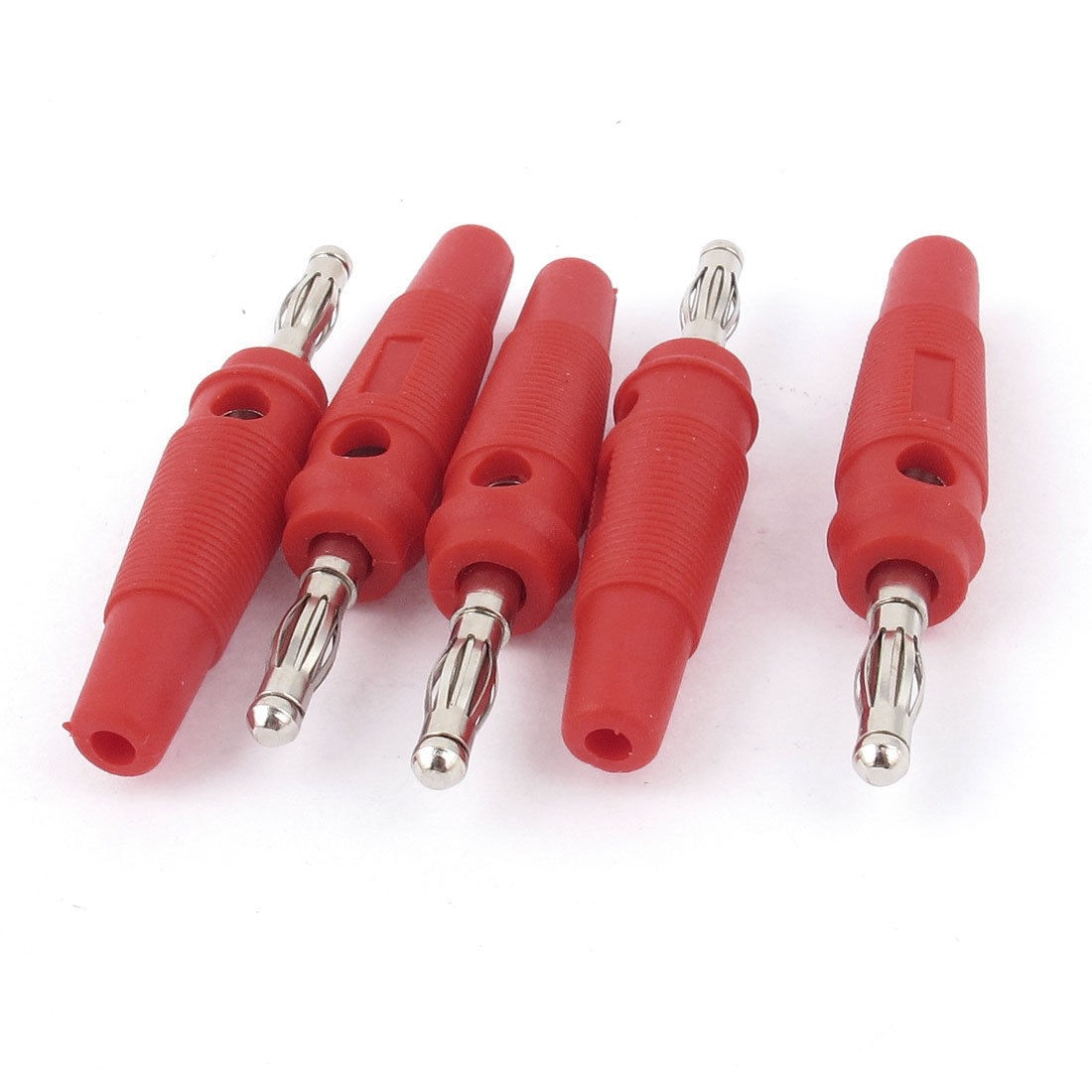 5pcs Red Speaker 4mm Cable Male Banana Plug Connector