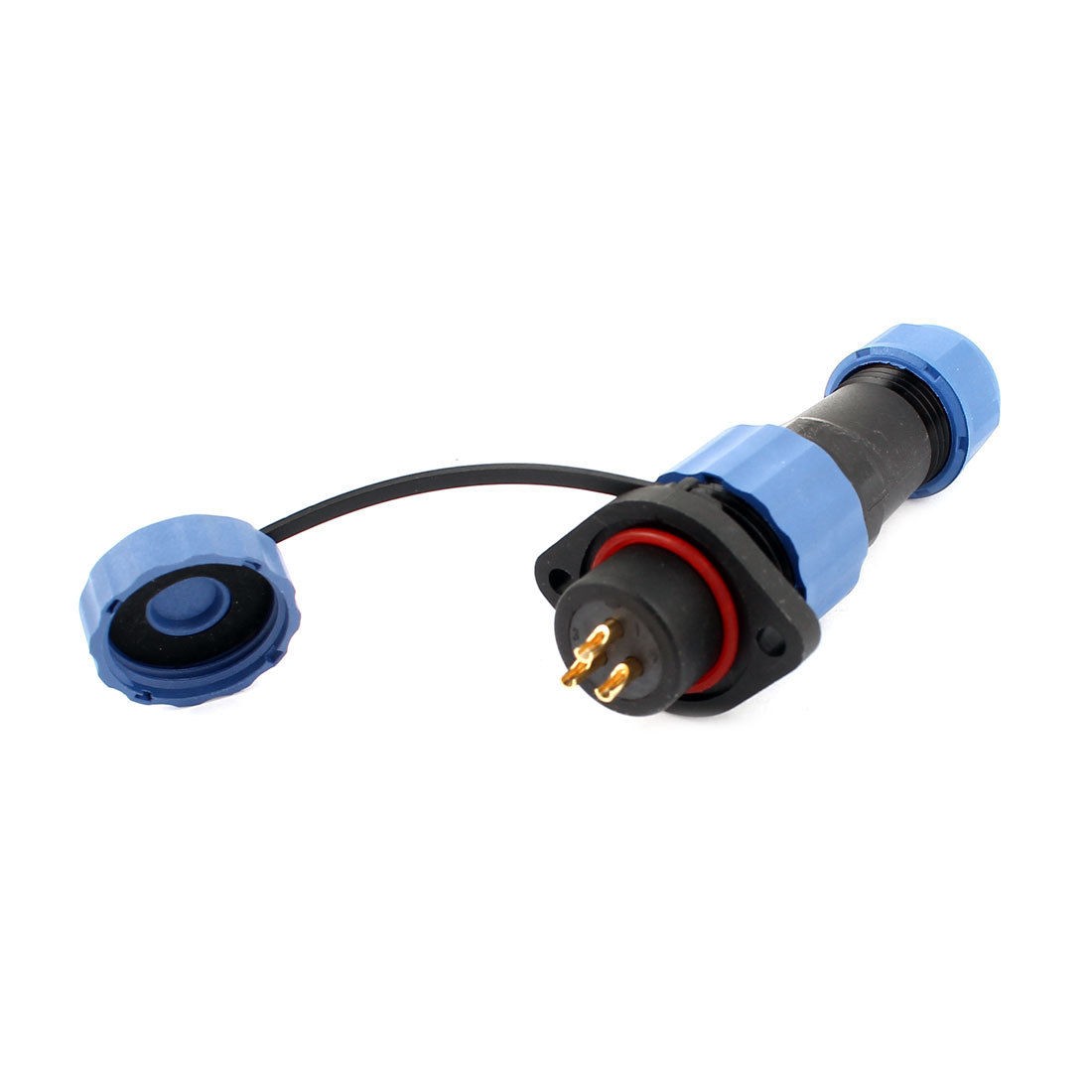 SD16 16mm 3 Pin Flanged Waterproof Aviation Connector Plug Socket IP68