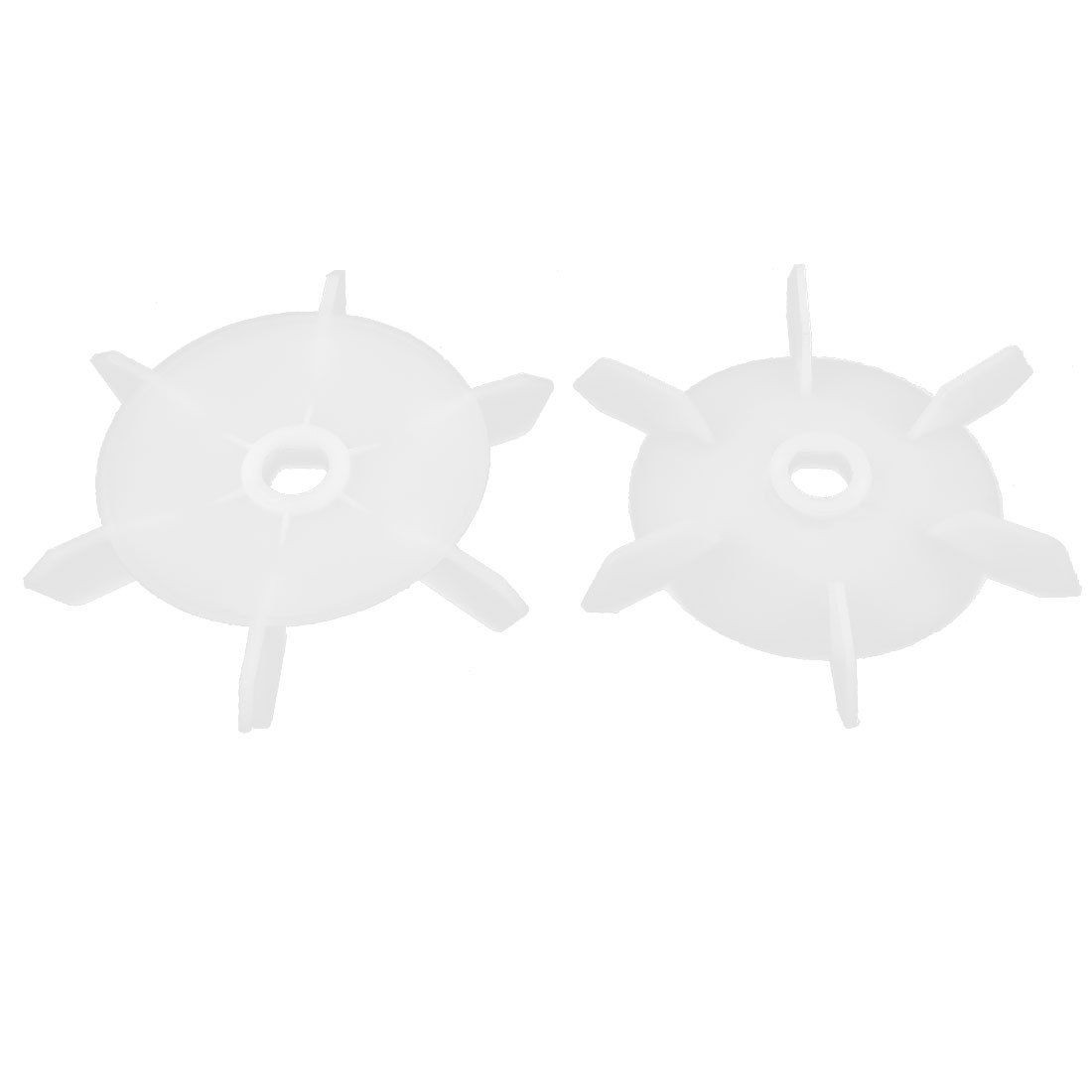 2pcs 16mm D Shape Bore 140mm Outer Dia 6 Impeller Plastic Motor Fan Blade Wheel