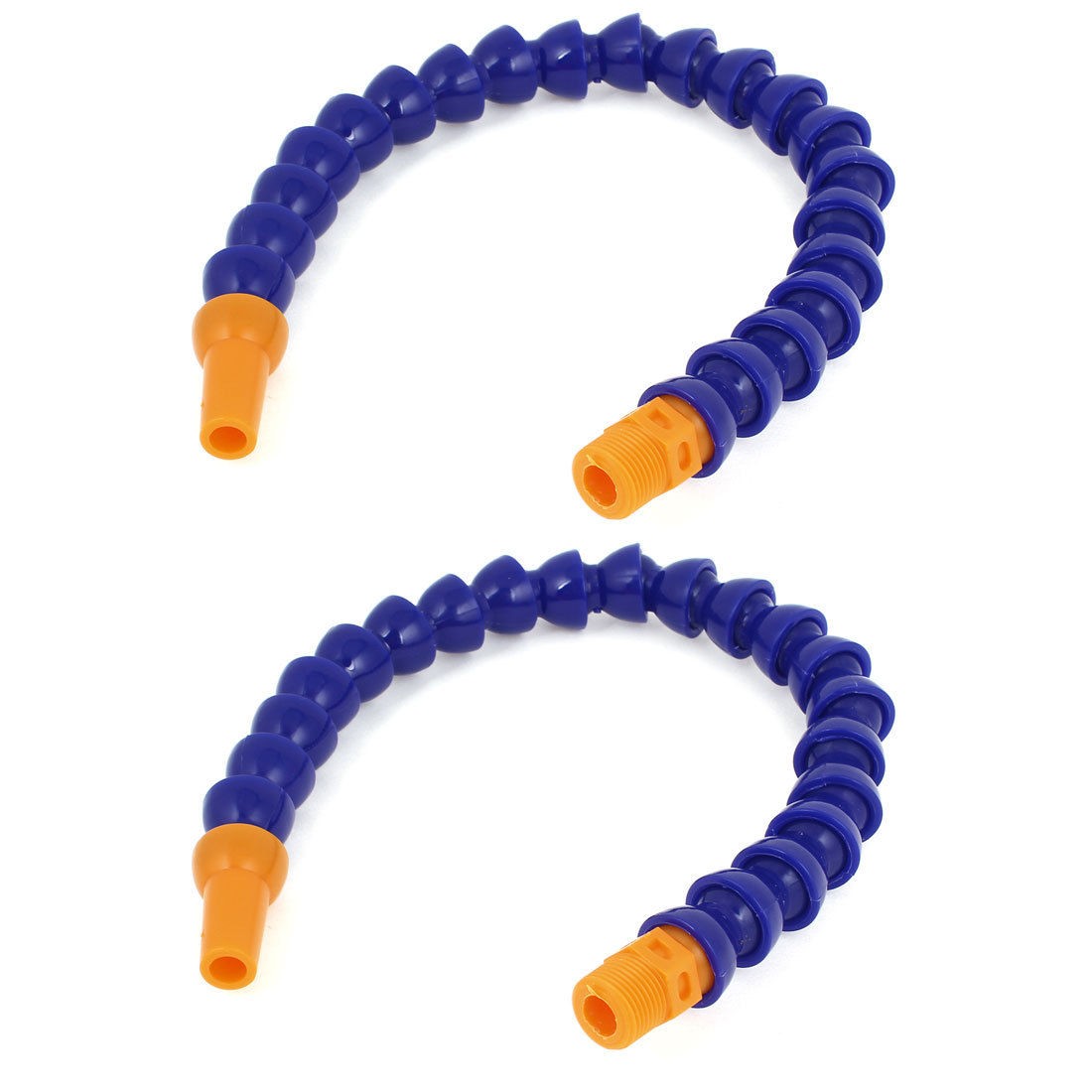 2 Pcs Lathe Round Nozzle Flexible 3 8"BSP Thread Oil Coolant Pipe 41cm Length