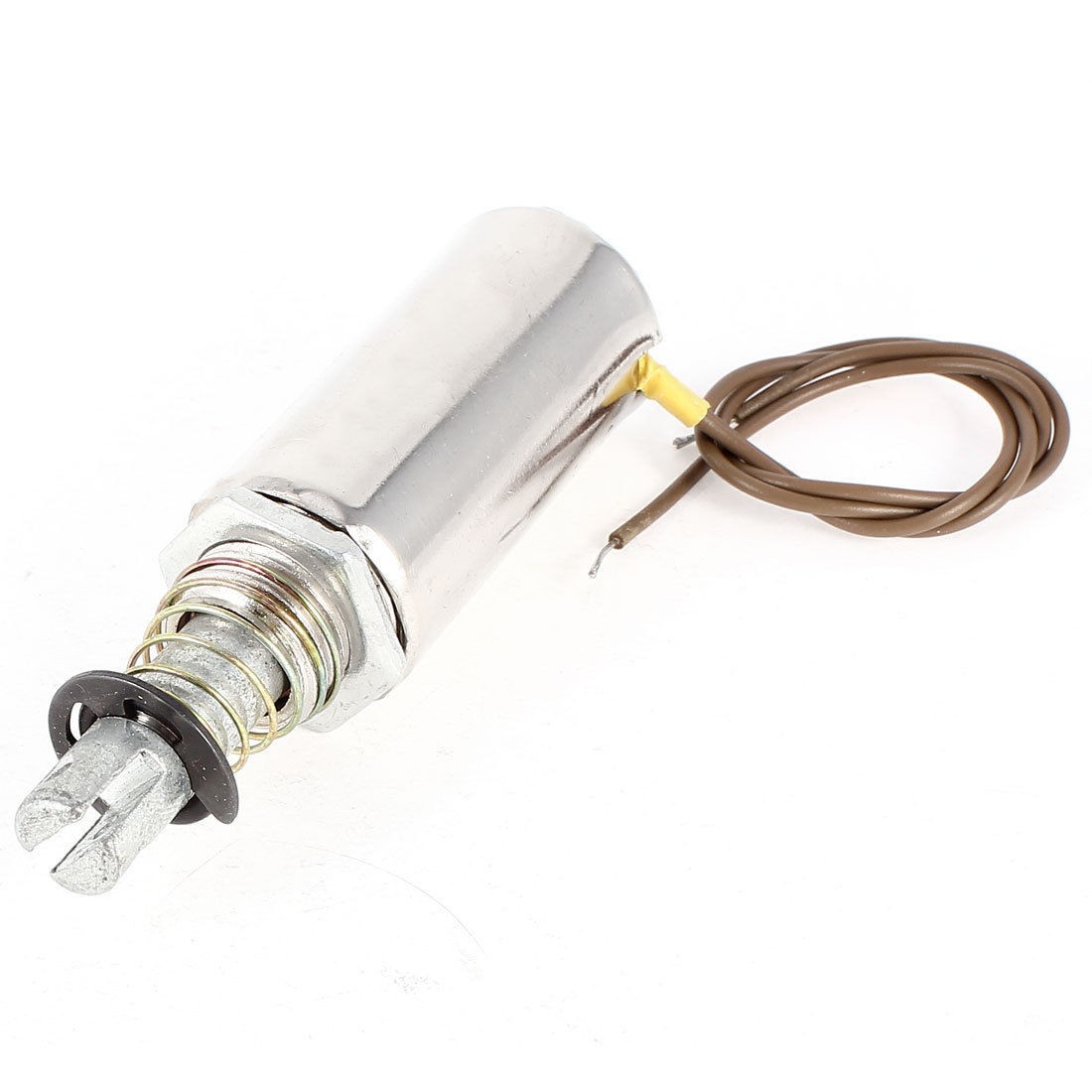 12V 0mm 1kg Push Pull Type Action Spring Plunger DC Solenoid Electromagnet