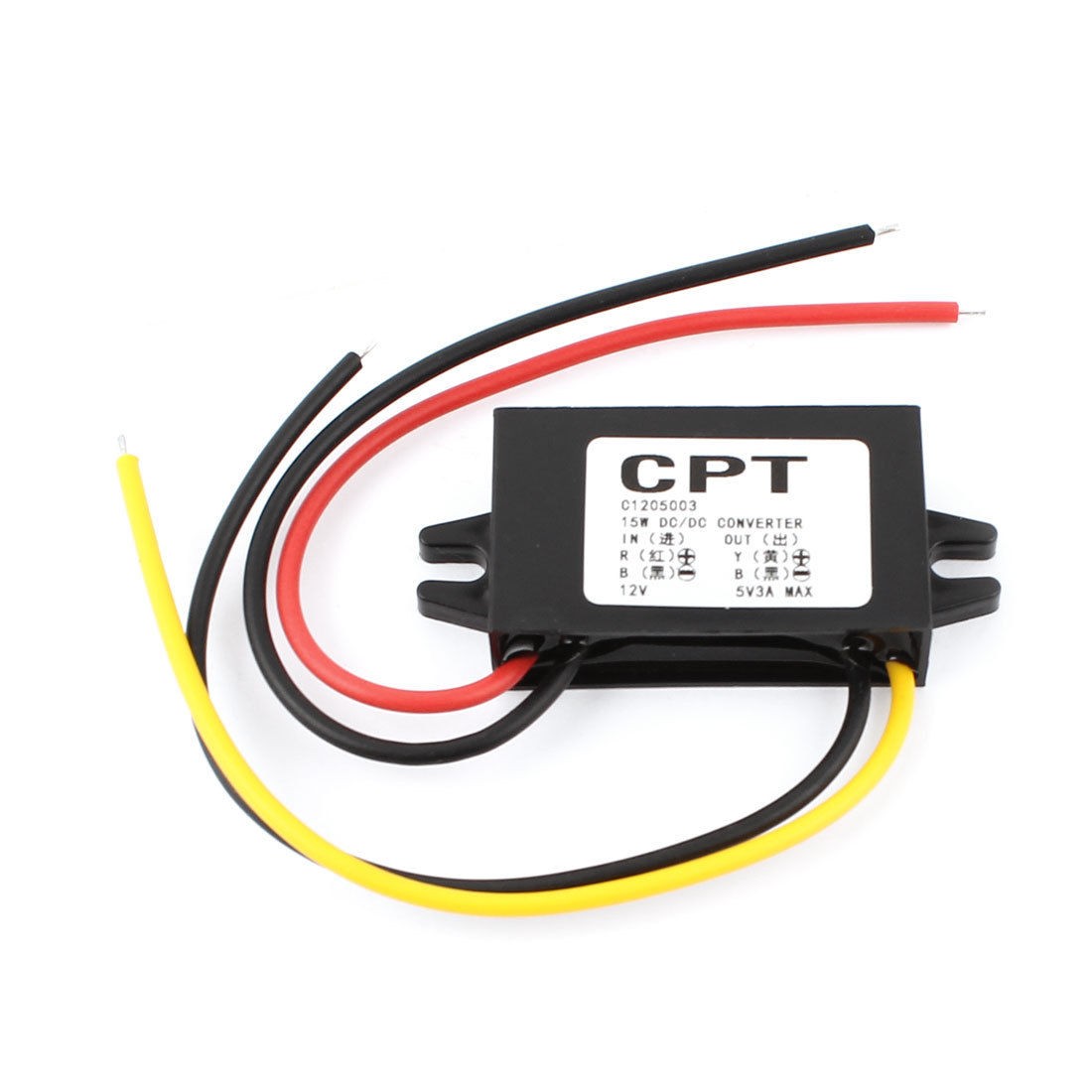 2pcs DC DC 12V to 5V 3A 15W Converter Regulator Car LED Display Power Supply Boa