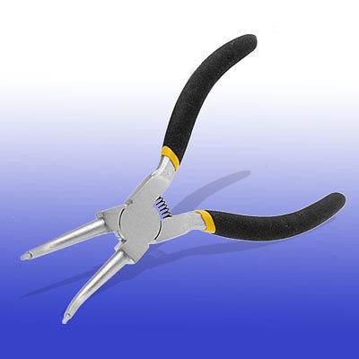 Black Handle Bending Nose Spring Pliers Repair Tool 6"