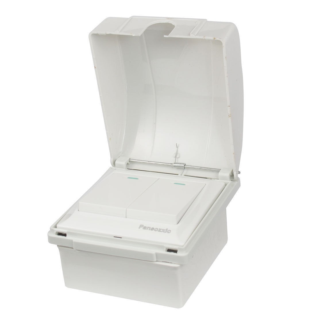 Home White 2 Gang Wall Panel Plate Switch 10A 250V AC