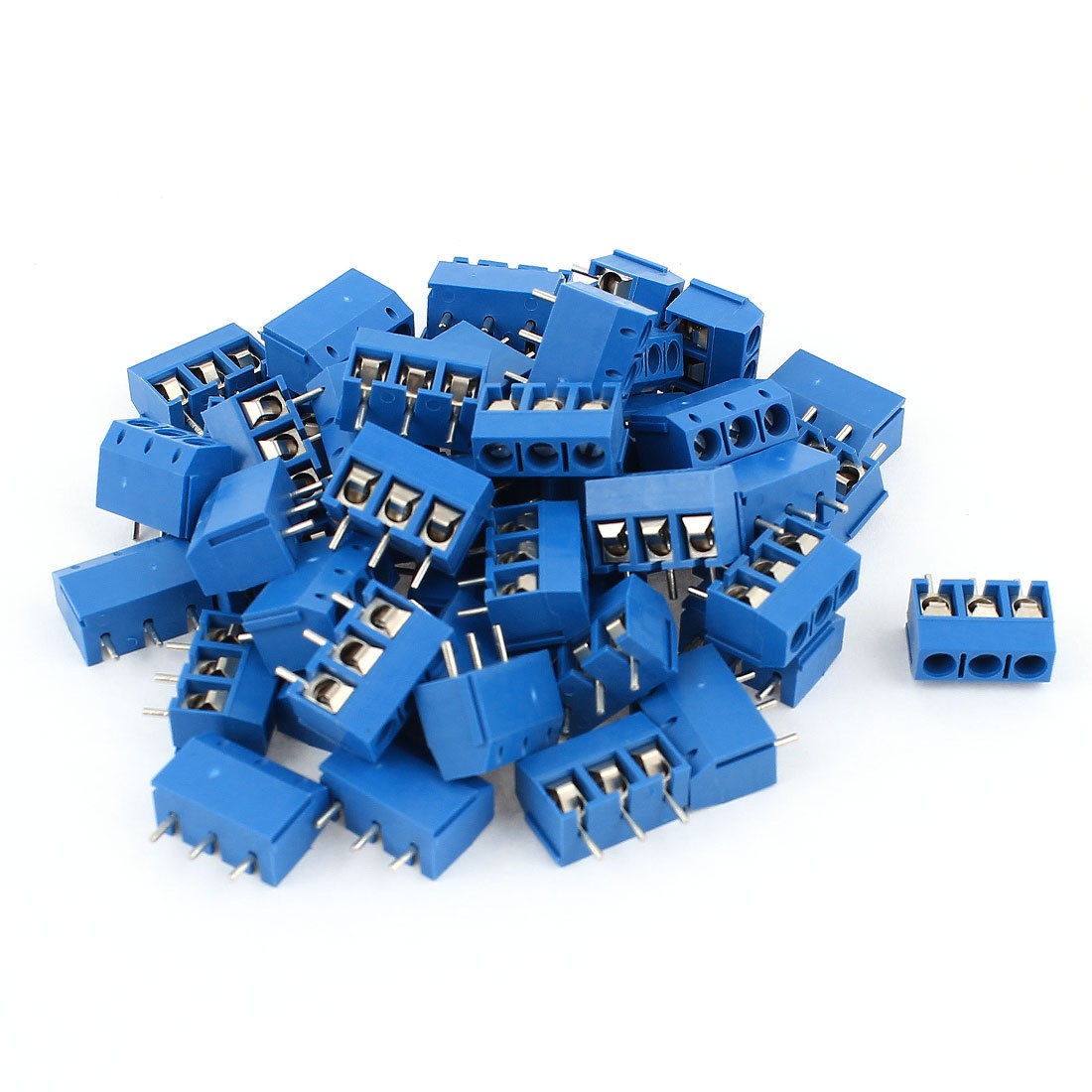 50pcs 3 Position 5 0mm Pitch Pluggable PCB Screw Terminal Block