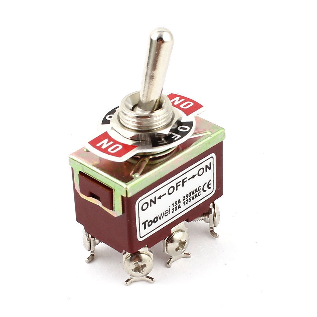 15A 250VAC 20A 12VAC DPDT on Off on 6 Pin Screw Terminal Toggle Switch