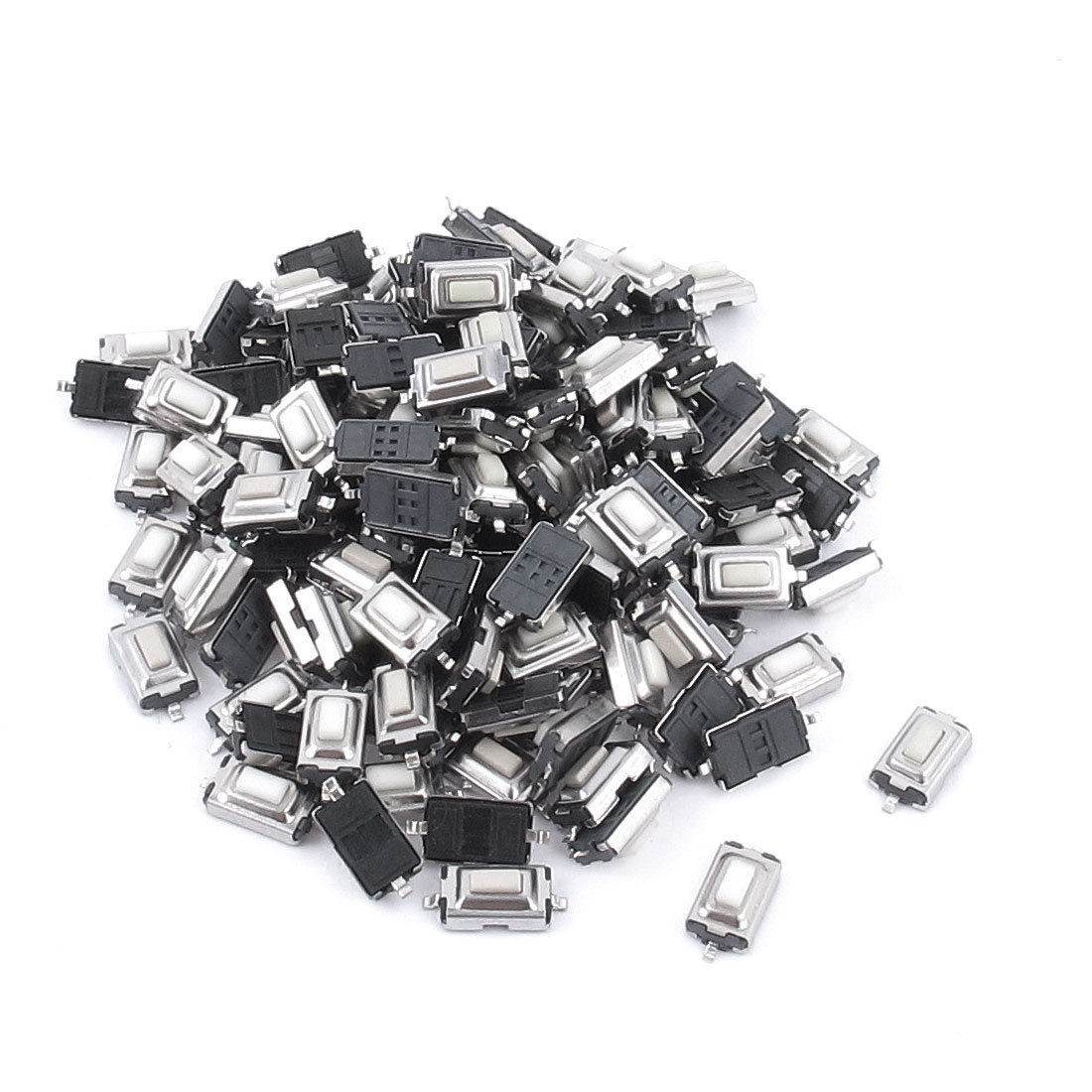 100 Pcs SMD 2 Pin Momentary Push Button Tactile Tact Switches 3x6x2 5mm