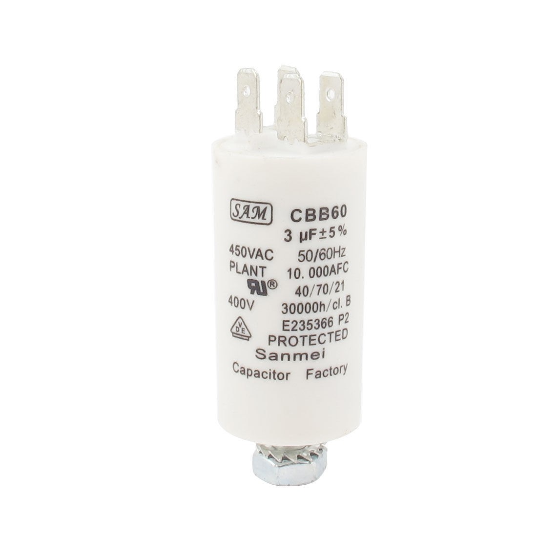 CBB60 AC450V 3uF Washers Washing Mechine Motor Run Working Capacitor