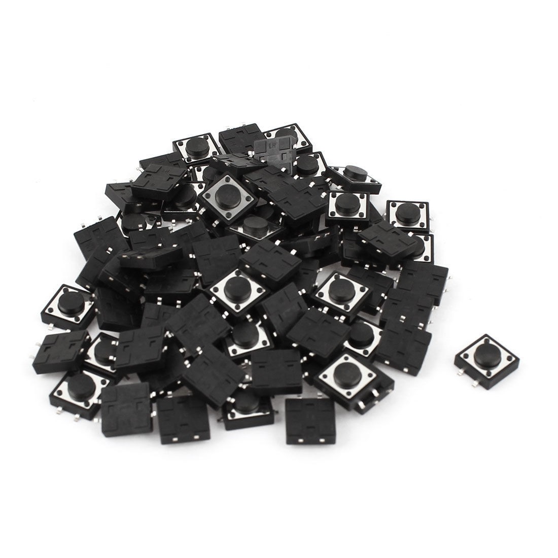 80 Pcs SMD 4pin Momentary Push Button Tactile Tact Switches 12x12x5mm