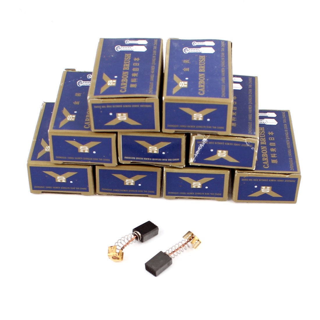 20 Pcs CB64 11mm x 8mm x 5mm Spring Carbon Motor Brushes for Makita Power Tool