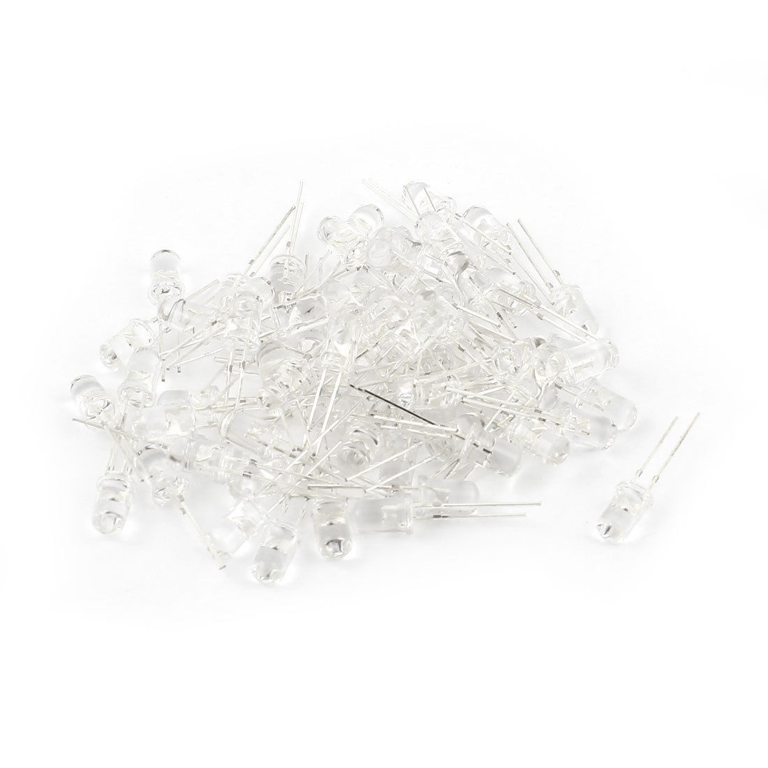 DC 3V 6V 5mm Round Clear Head Green Flash LED Light Emitting Diode 70pcs