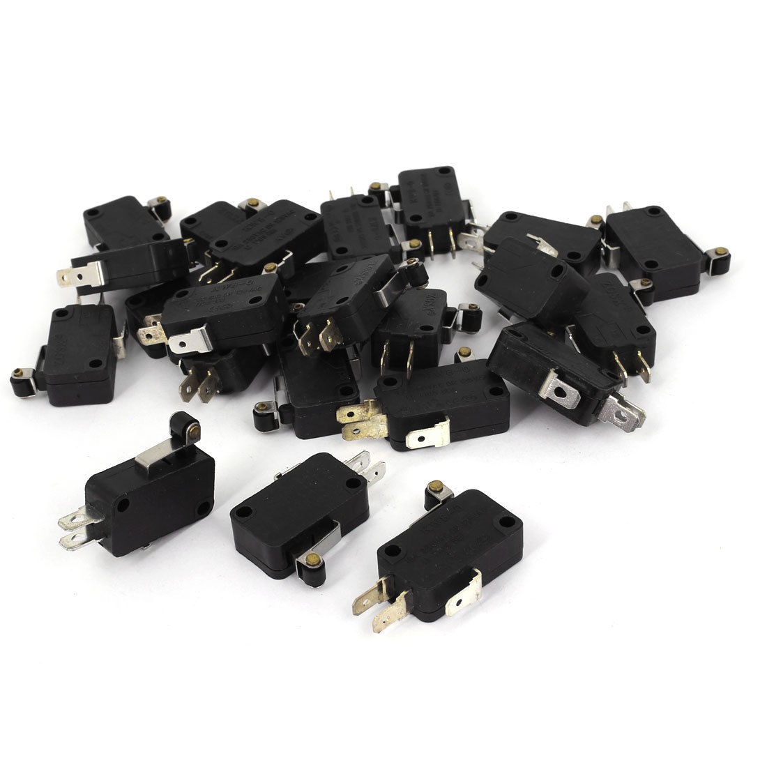 24 Pcs KW8 Short Hinge Roller Lever Micro Switch SPDT No AC 125V 15A 250V 6A