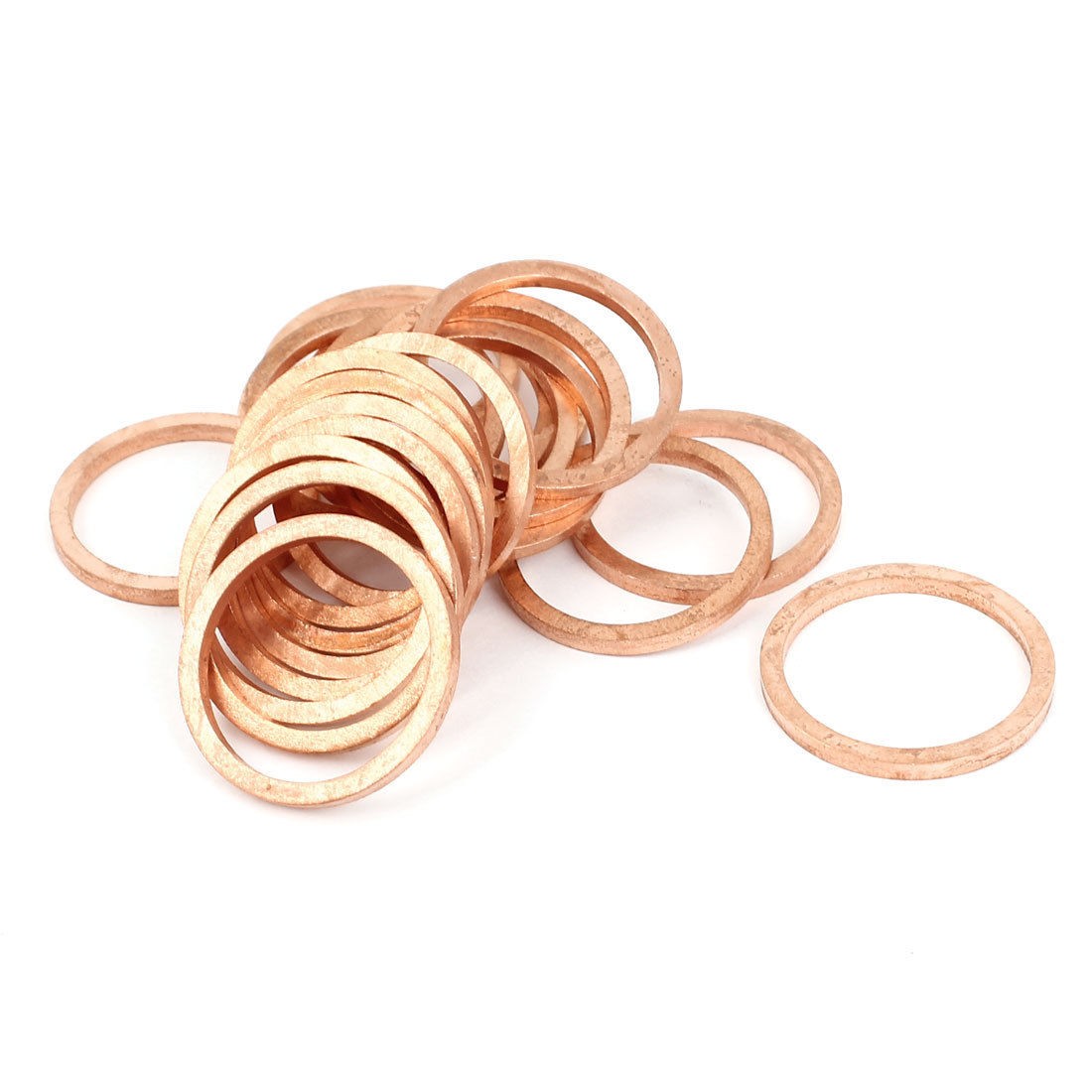 20mm x 24mm x 2mm Metric Ring Shape Copper Flat Washer 20 Pcs