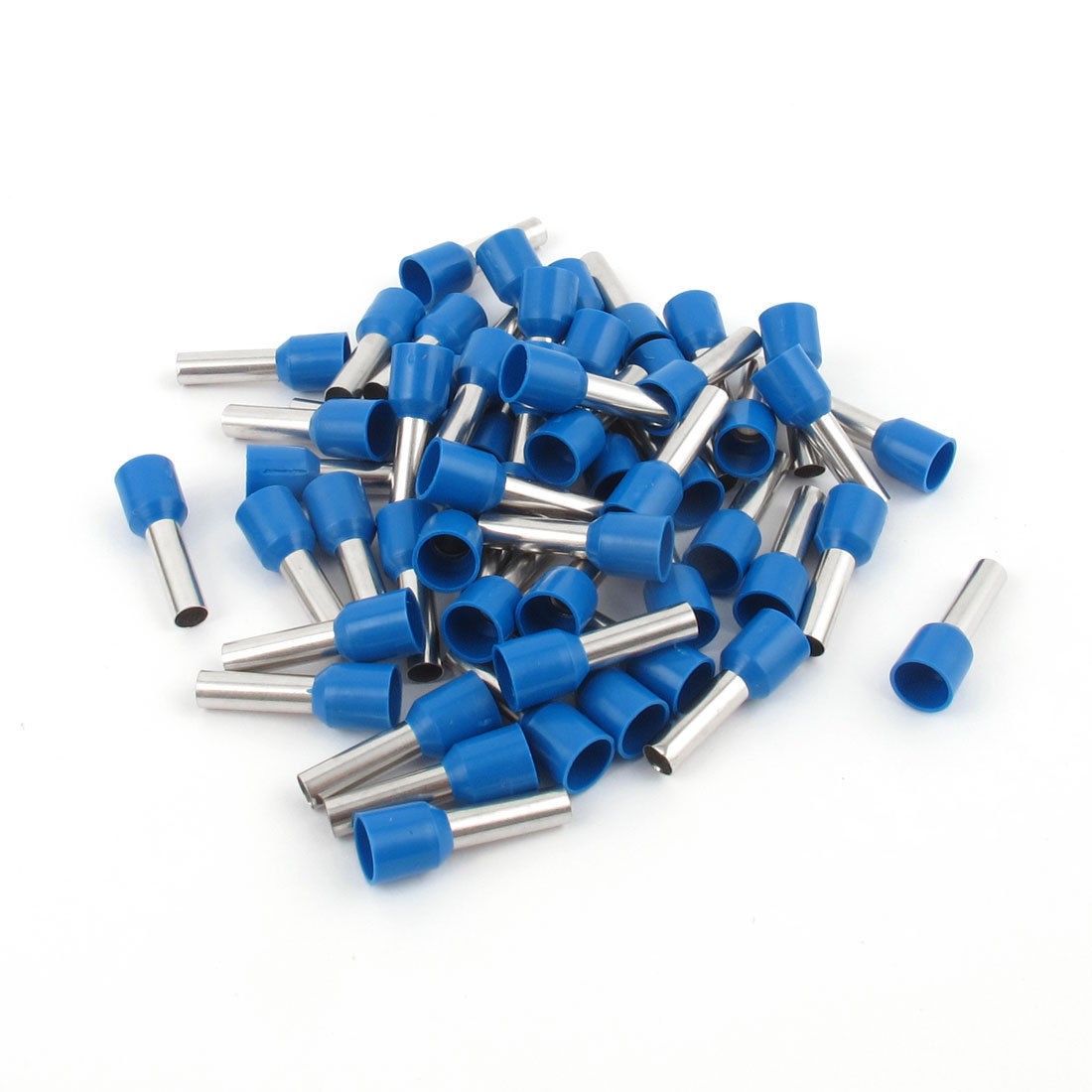50 Pcs Crimp Cord End Terminal Tubular Insulated Ferrule Blue E6012 10AWG 6MM2