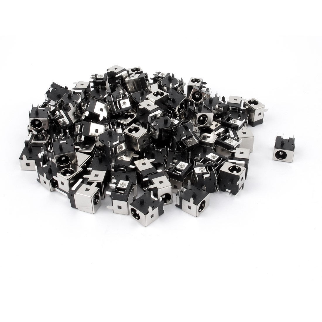 100pcs DIP PCB Mounting 3 Pin 2mmx5 5mm DC Power Jack Connectors