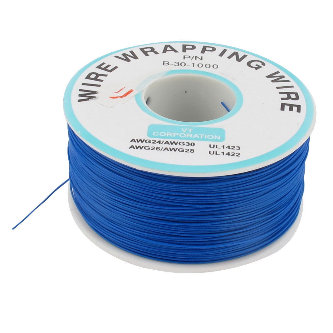 PCB Solder 0 25mm Tin Plated Copper Cord Wire Wrapping Wire Blue 30AWG 200M
