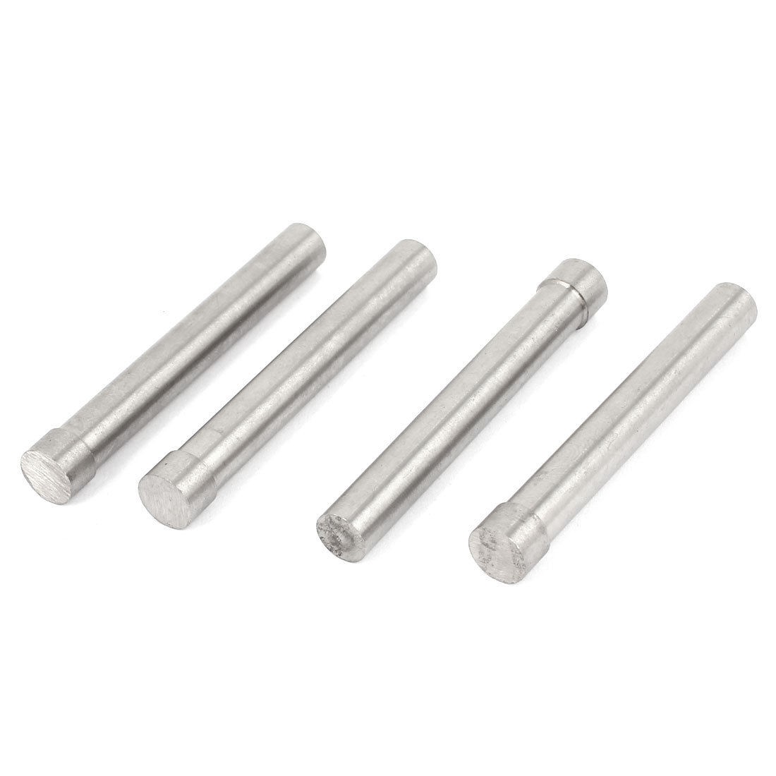 4pcs 8mm Tip 60mm Length Steel Straight Ejector Pin Punching Punches Silver Tone