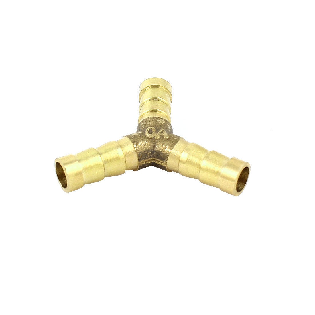 Gold Tone 3 Way 0 3" Brass Equal Air Gas Y Shaped Hose Barb Connector