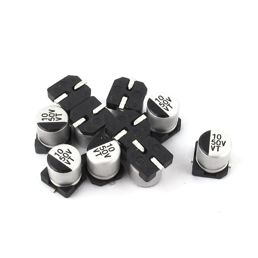 10pcs 10uF 50V SMD Aluminum Electrolytic Capacitors 5mm x 6mm