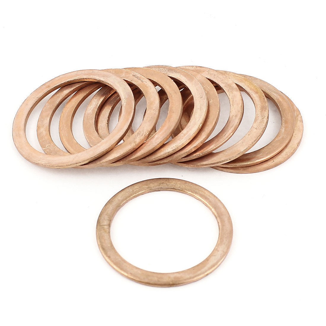 10 Pcs 28mmx36mmx1 5mm Copper Washer Flat Ring Oil Drain Plug Gasket
