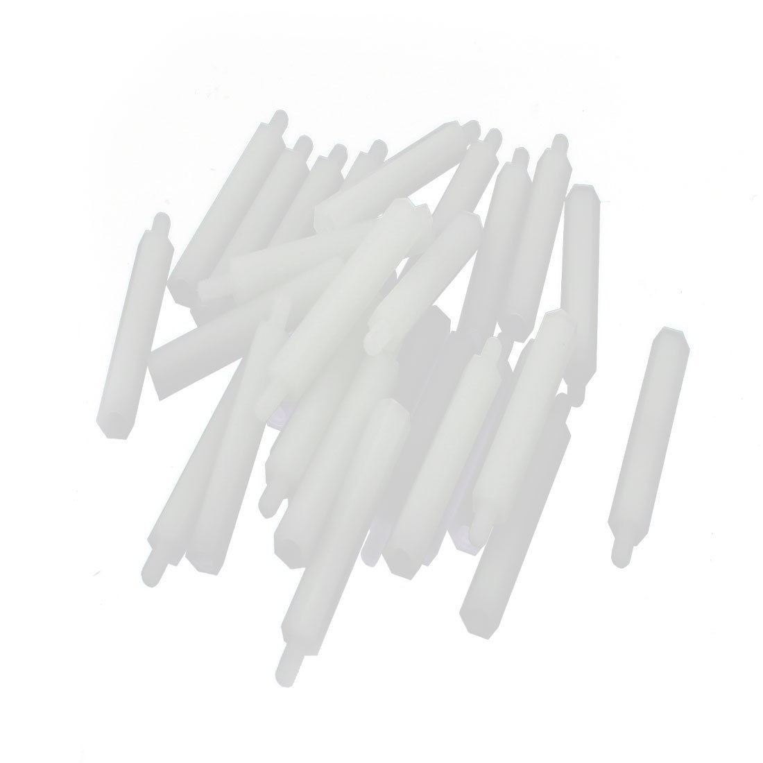 30pcs M3 35mm 6mm Female Male Thread Nylon Hex Stand Off PCB Pillar Screw Spacer