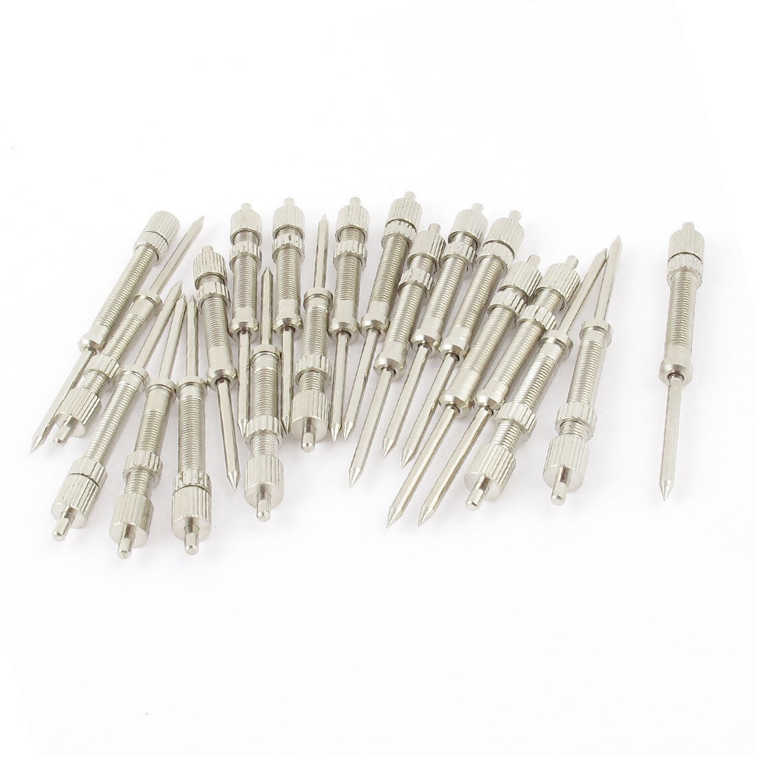 20 Pcs 2mm Pointed Tip Spring PCB Testing Adjustable Nut Probes Pin P186 B
