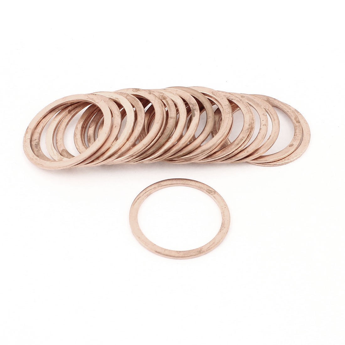 20 Pcs 33mm Inner Diameter Flat Copper Washer Oil Seal Ring Spacer