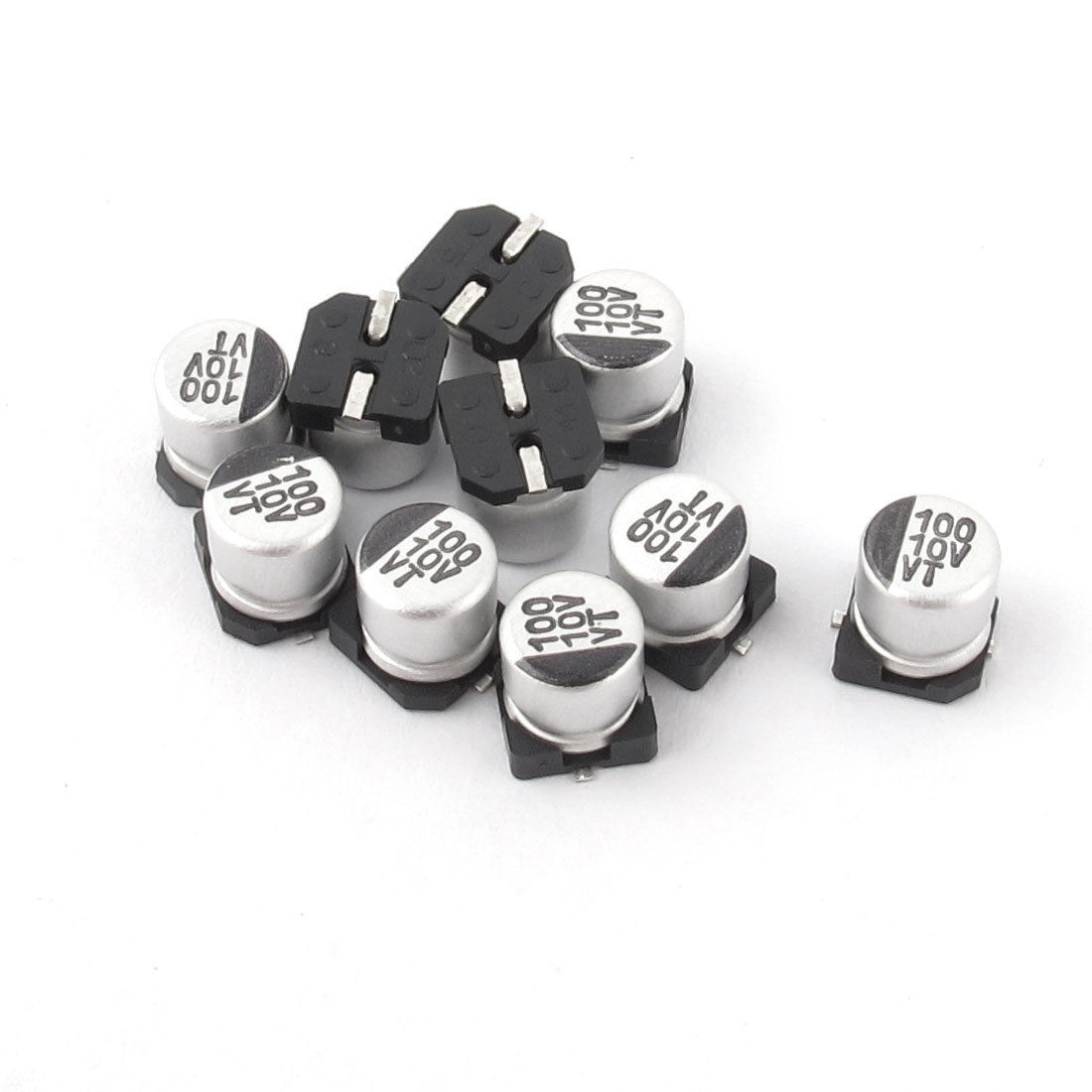 10pcs 100uF 10V SMD Aluminum Electrolytic Capacitors 5mm x 6mm