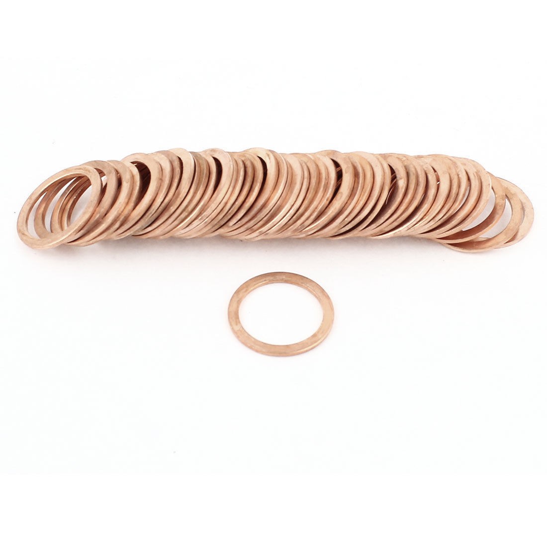 50pcs 21mmx27mmx1 5mm Copper Crush Washer Flat Seal Ring Gasket Fitting