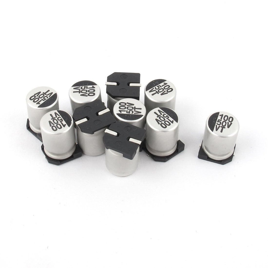 10pcs 100uF 50V SMD Aluminum Electrolytic Capacitors 8mm x 10mm