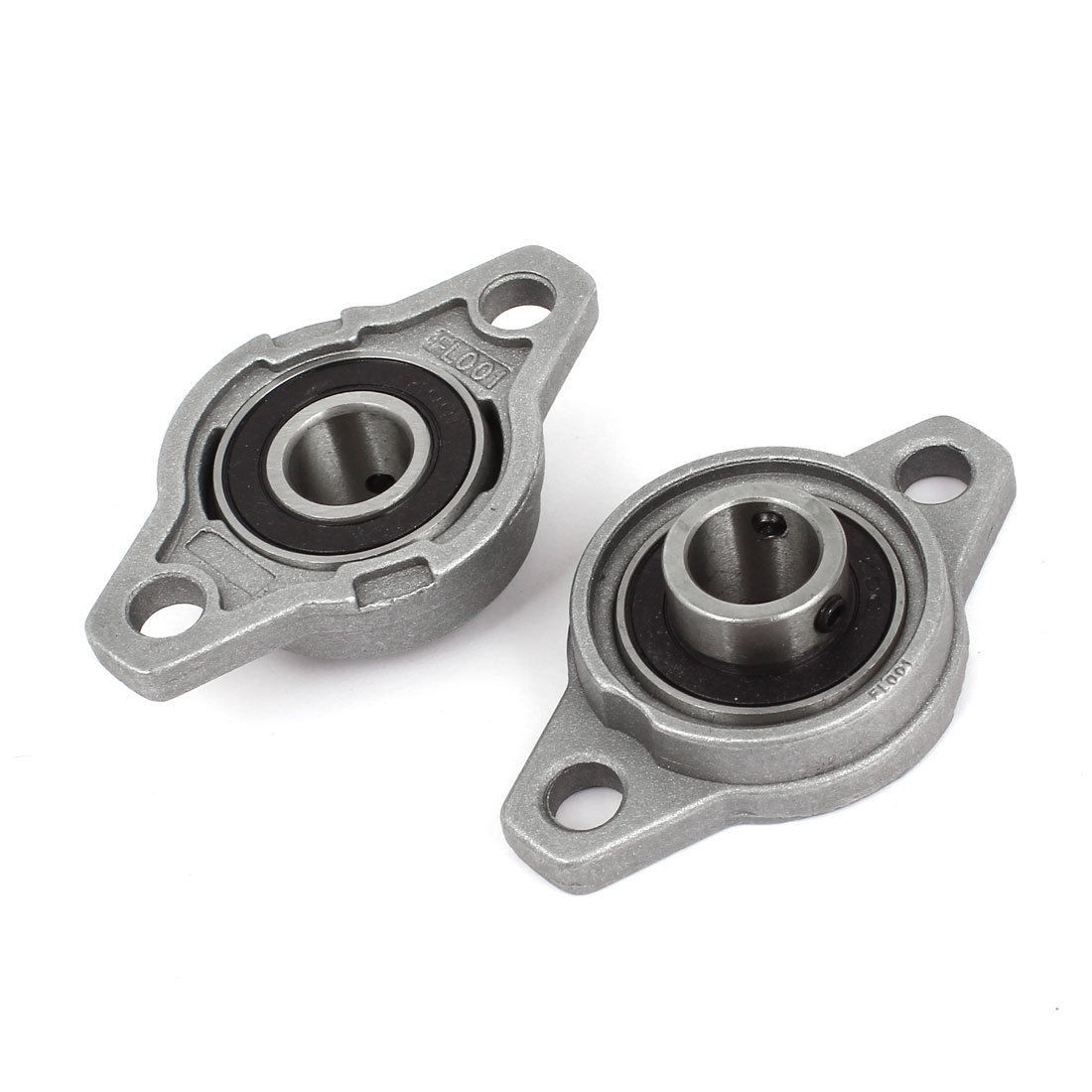 2 Pcs Axle Mounted Self Align 12mm Dia Bore Metallic Pillow Block Bearing K001