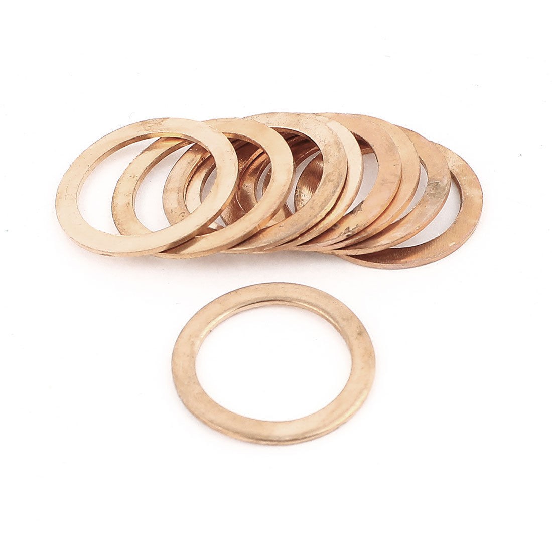 10 Pcs 18mmx24mmx1mm Copper Crush Washer Flat Seal Ring Gasket