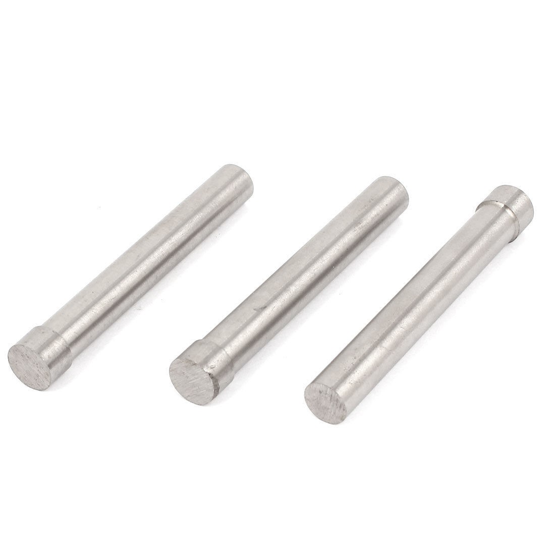 3pcs 8mm Tip 60mm Long Steel Straight Ejector Pin Punching Punches Silver Tone