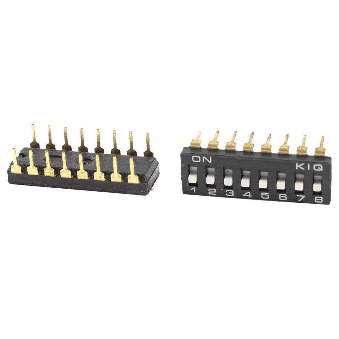 2 Pcs PCB Mount 8 Positions 2.54mm Pitch IC Type Key DIP Switch