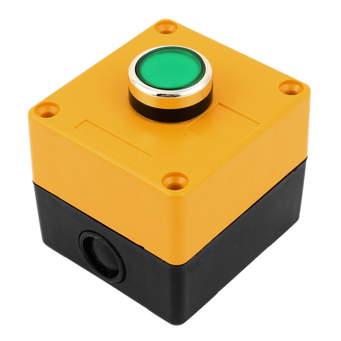 AC 380V 10A LA38 203 Green Cap Momentary Push Button Switch Station Control Box