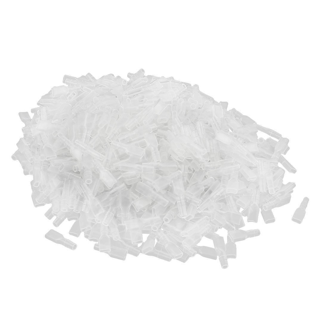 4 8mm Female Spade Connector Terminal PVC Insulated Sleeve Boot Clear 750 Pcs