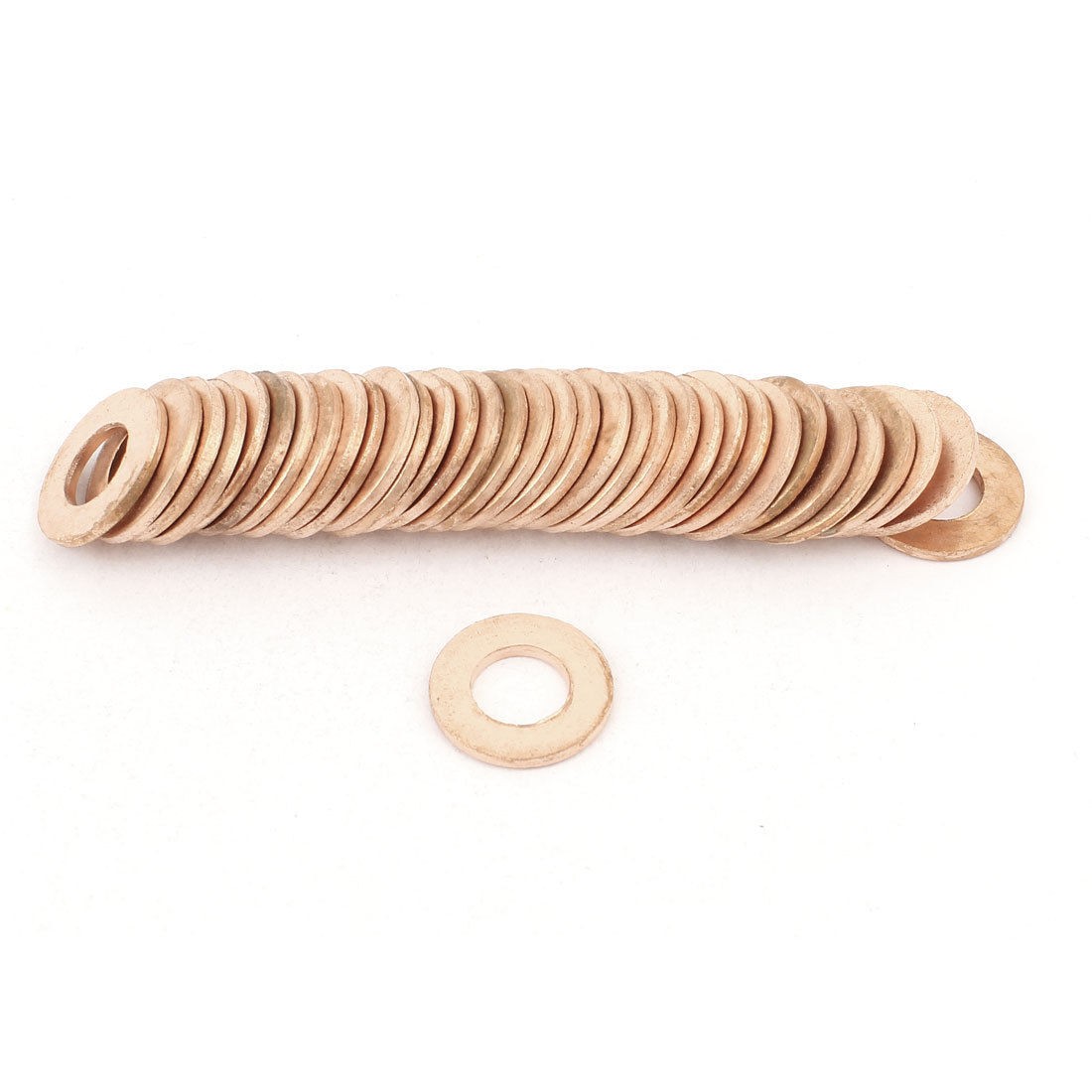 50 Pcs Tattoo Machine Copper Crush Washer Flat Ring 8mmx16mmx1 5mm