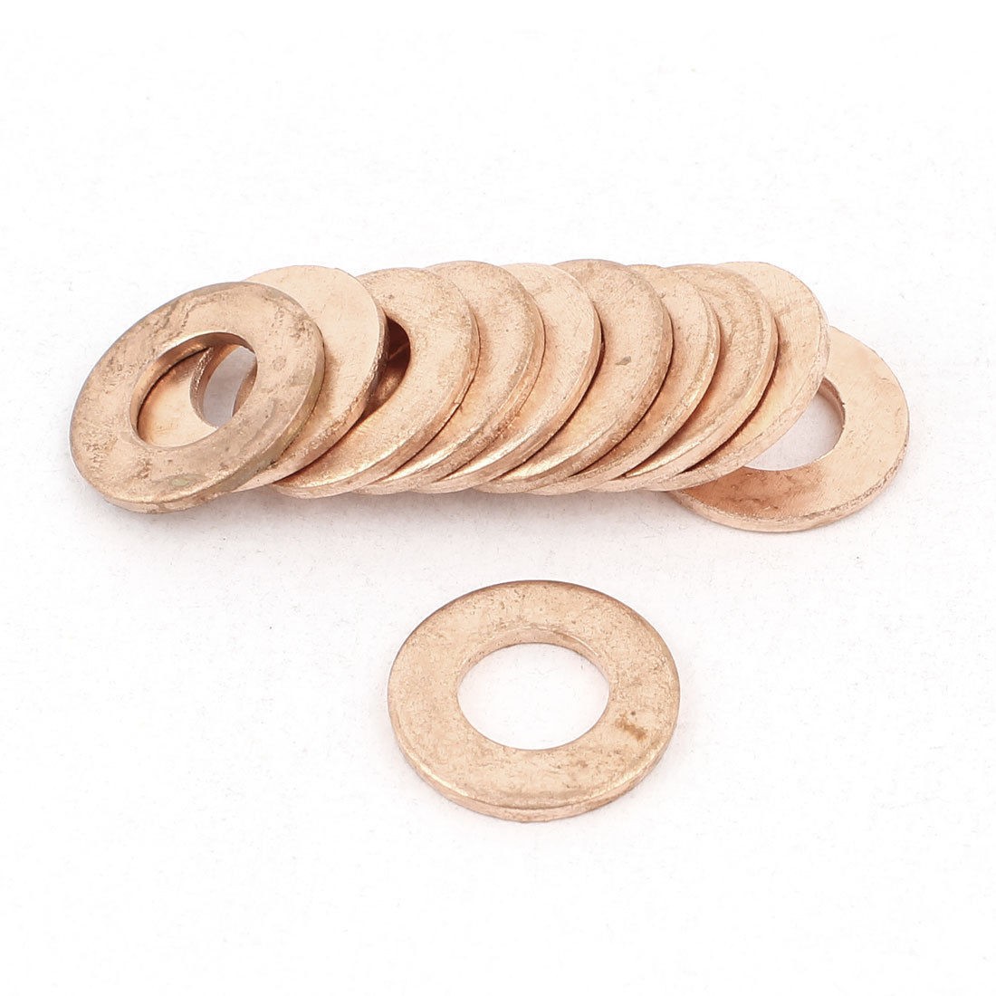 10 Pcs 8mmx16mmx1.5mm Copper Crush Washer Flat Ring Gasket Fitting