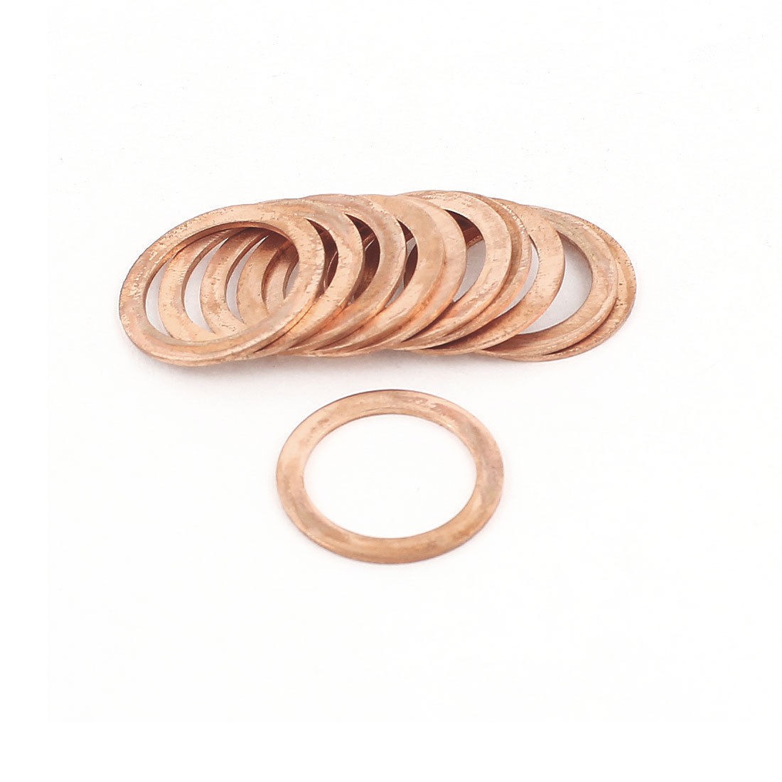 10pcs 17mmx23mmx1mm Copper Crush Washer Flat Seal Ring Oil Drain Gasket
