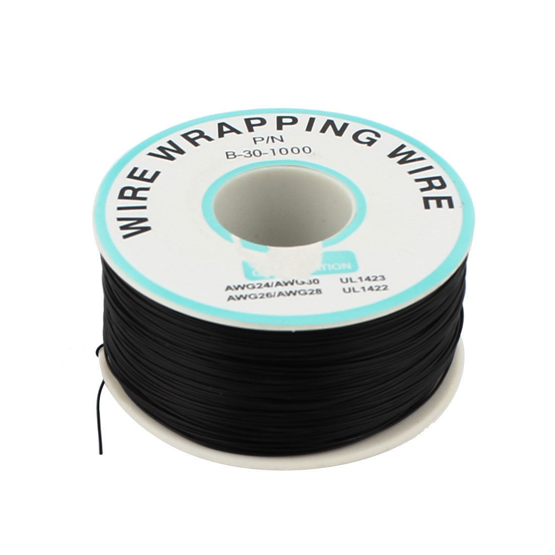 PCB Solder 0 25mm Tin Plated Copper Cord Wire Wrapping Wire Black 30AWG 200M