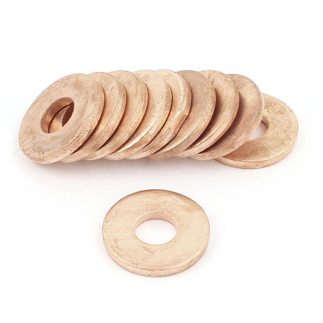 10pcs 6mmx16mmx2mm Copper Crush Washer Flat Ring Gasket Fitting