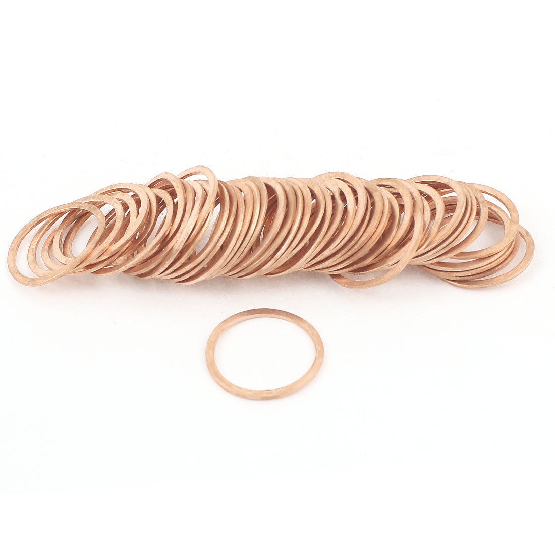 50 Pcs 20mmx24mmx1mm Copper Crush Washer Ring Engine Oil Drain Gasket
