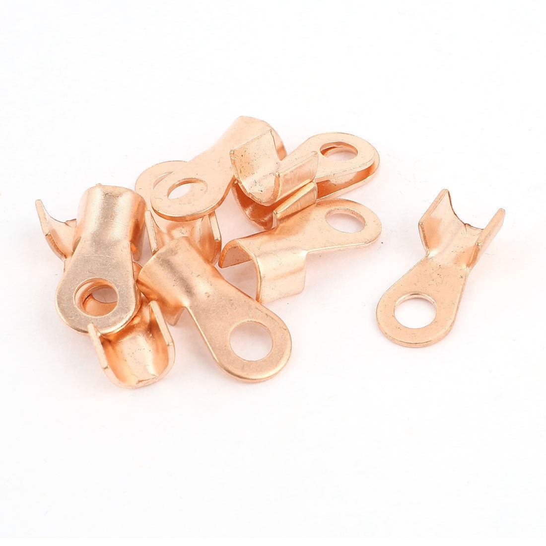 10pcs 40A Open Copper Battery Crimp Terminal Wire Lugs 6 5mm Ring for 1 4 Stud