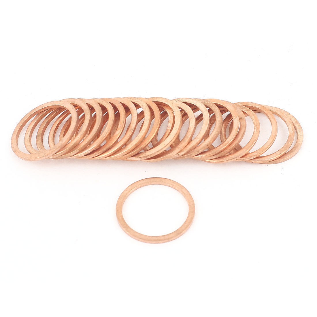 20pcs 20x24x1 5mm Copper Flat Washer Gaskets Ring Seal Fitting for Industrial