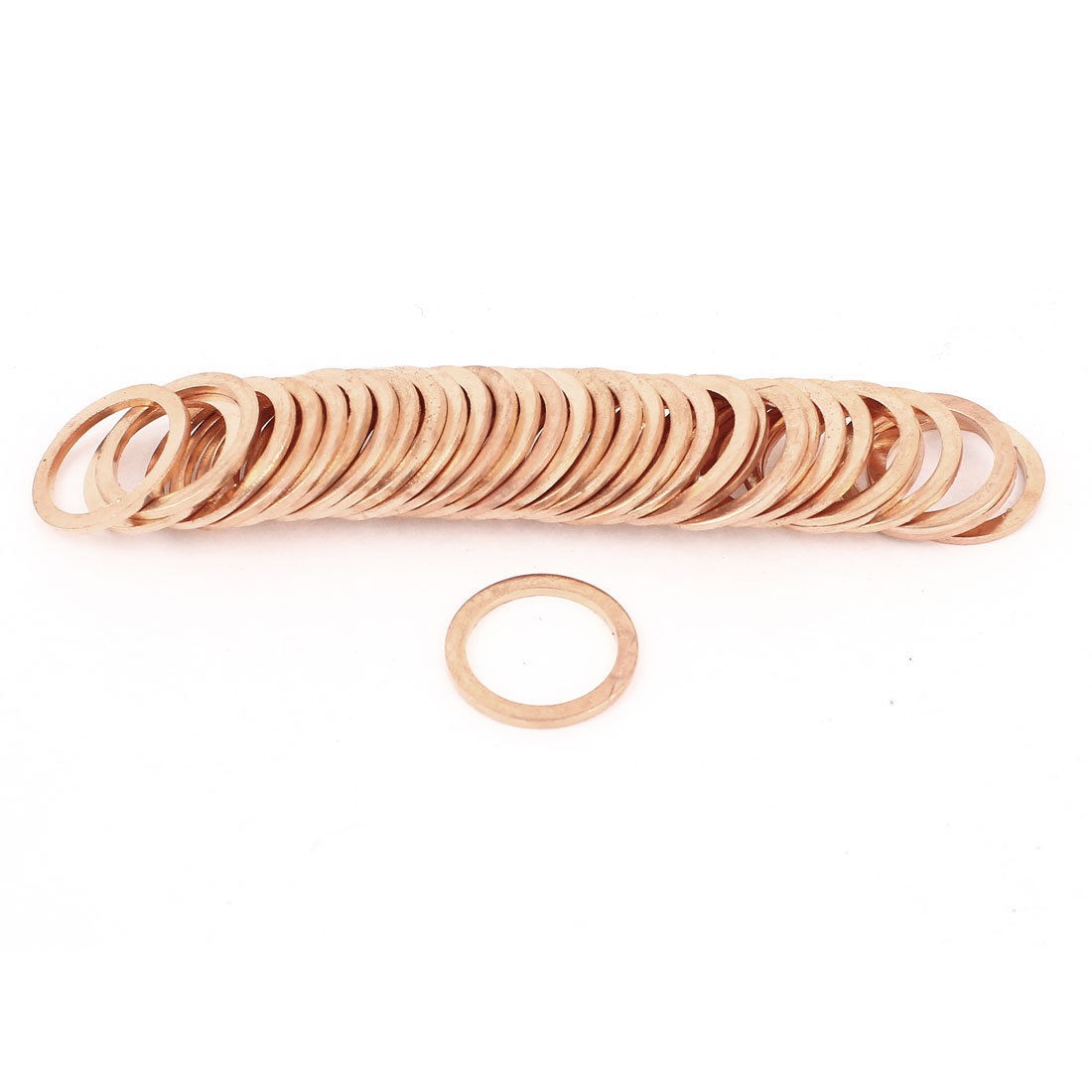 50pcs 17x22x1 5mm Copper Flat Washer Gasket Seal Ring Fasteners for Industry