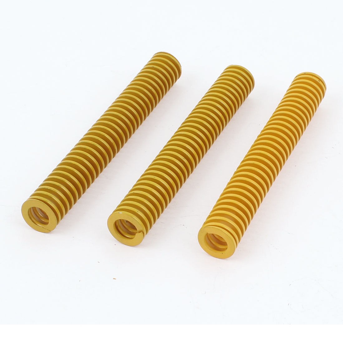 3 Pcs Yellow Metal Tubular Compression Mould Die Spring 80mm x 6mm x 10mm