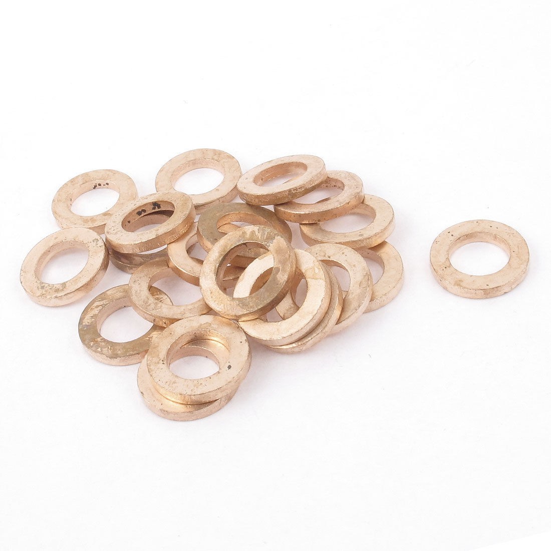 20pcs 8mm Inner Dia 2mm Thickness Copper Flat Washer Gasket Spacer Seal Fitting