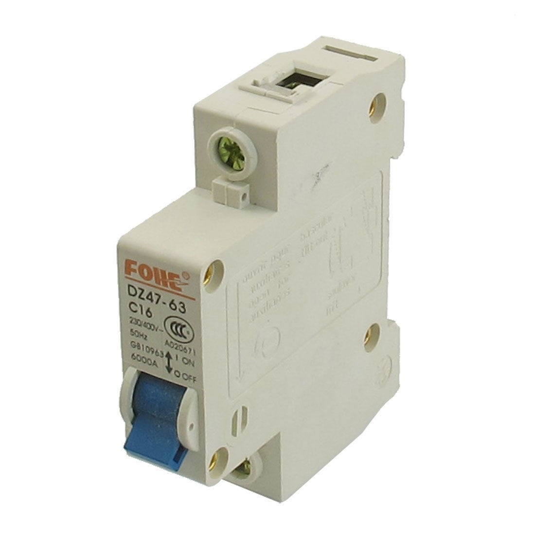 AC 230V/400V 16A Single Pole Overload Protection MCB Mini Circuit Breaker