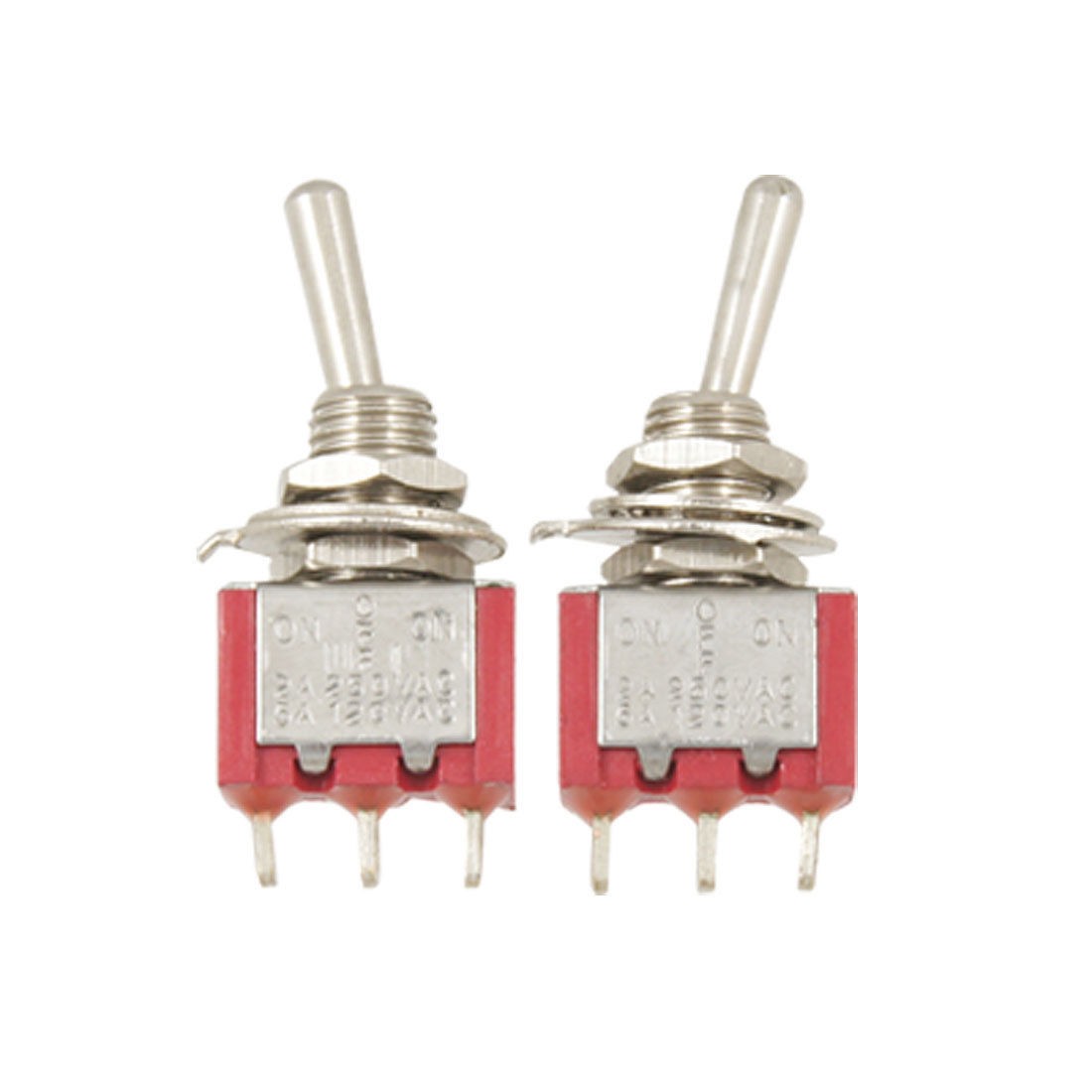 2 Pcs AC 120V/5A 250V/2A ON/OFF/ON SPDT Toggle Switches Xgapw