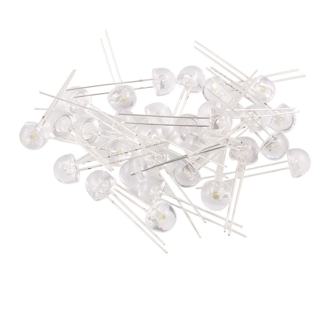 30 Pcs Warm White LED Common Cathode 2 Pins Emitting Diode 3V